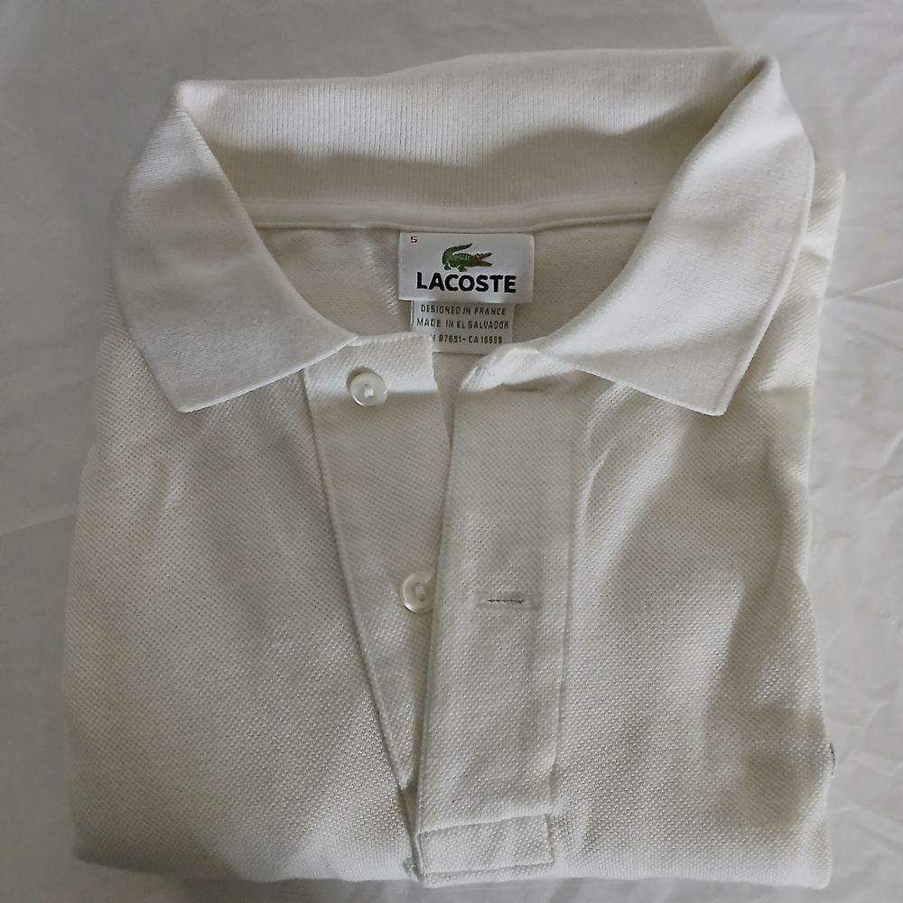 Lacoste Men's Classic Ivory Polo Shirt